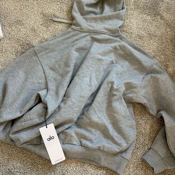 Alo Accolade Hoodie Heather Gray size M NWT - Picture 5 of 5